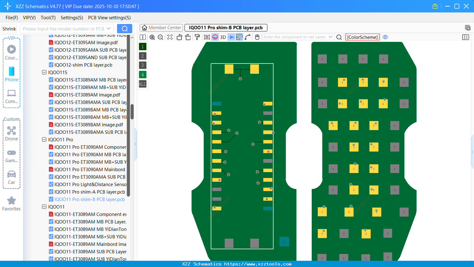 VIVO IQOO11 Pro Shim-B PCB Layer